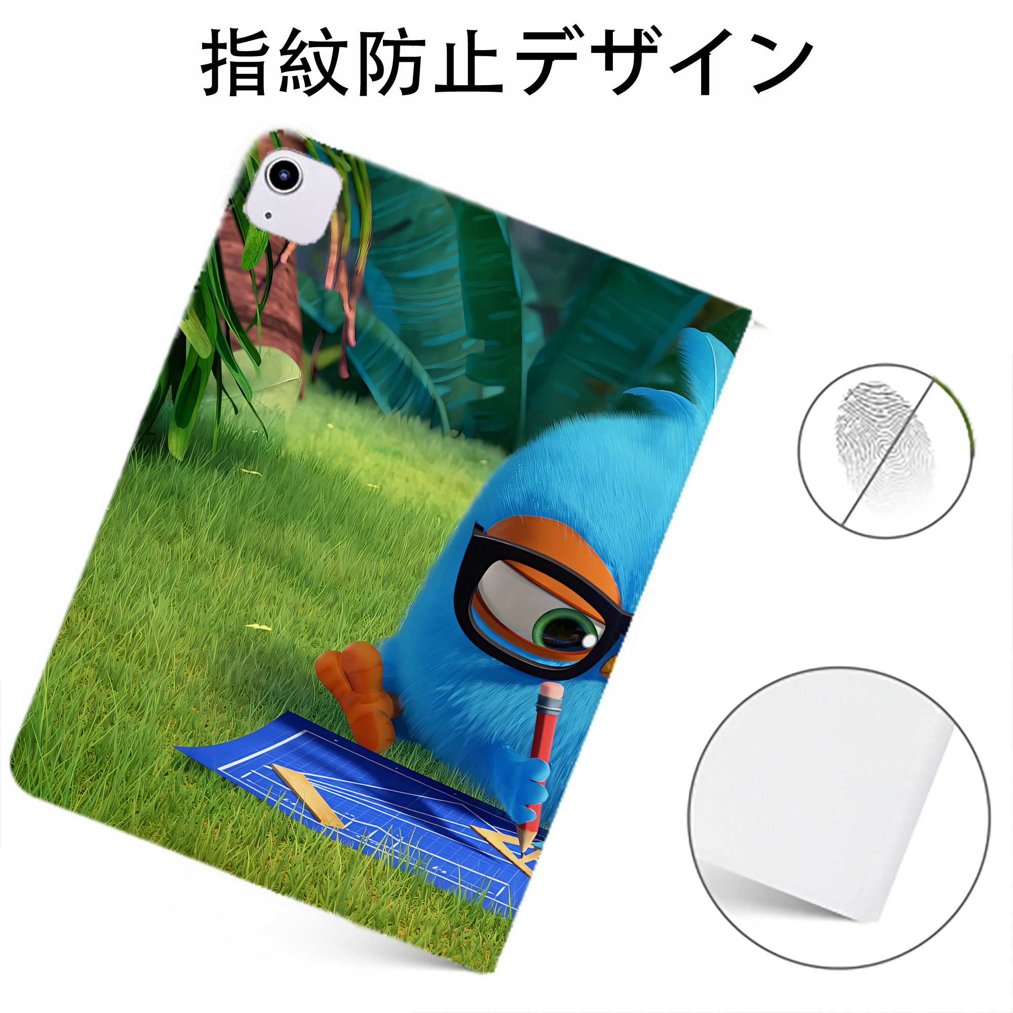 （画像用） Angry Birds アングリーバード IPadケース ペンホルダー付き ブックスタイルデザイン